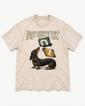Apricot washed T-shirt with Dachshund Not Quite Yet Flip Cards front artwork