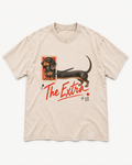 Apricot washed T-shirt with Dachshund The Extra Postage front artwork