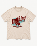 Apricot washed T-shirt with Beagle Nothing Stays Hidden front artwork