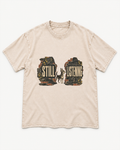Apricot washed T-shirt with Chihuahua Still Listening front artwork