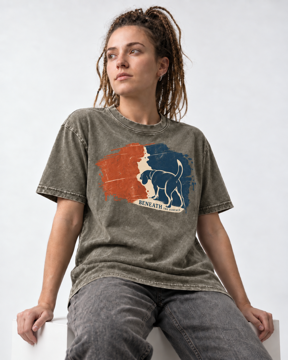 Beagle Beneath the Surface Washed Tee