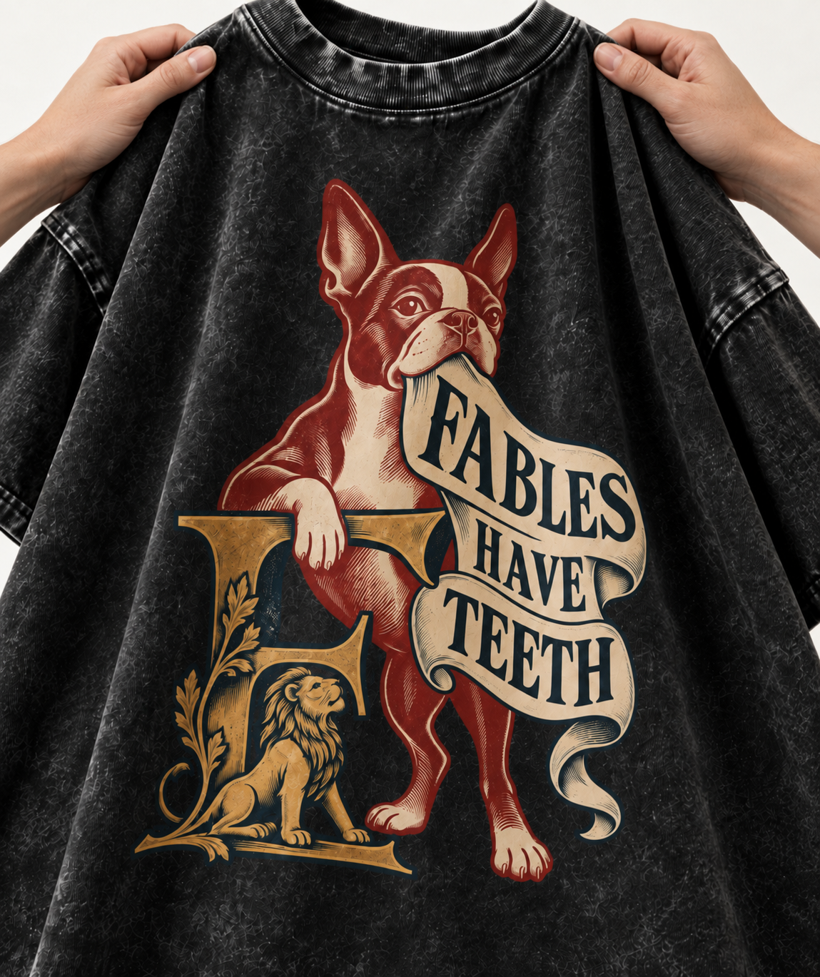 Boston Terrier Fables Have Teeth Washed Tee