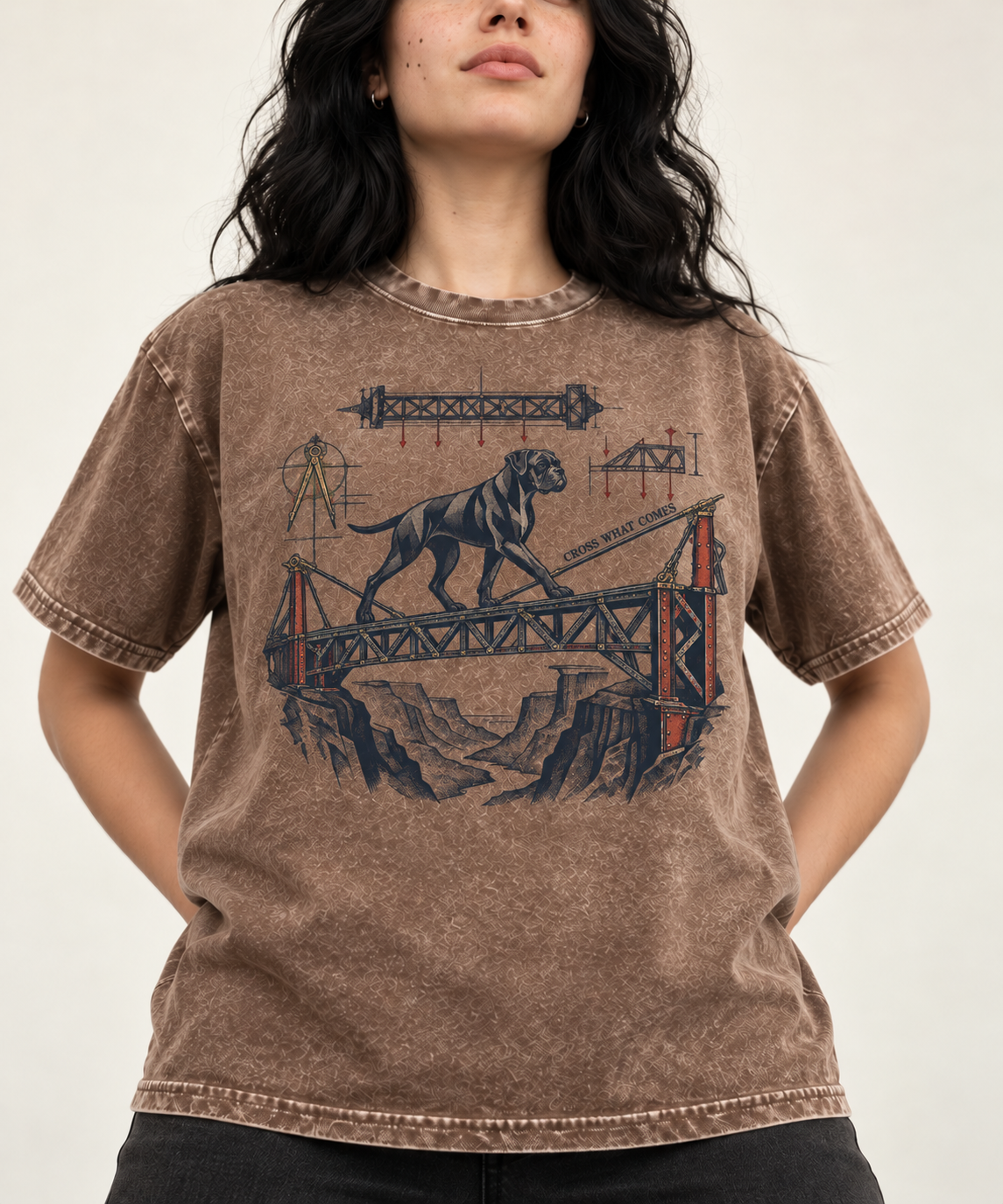 Boxer Cross What Comes Washed Tee