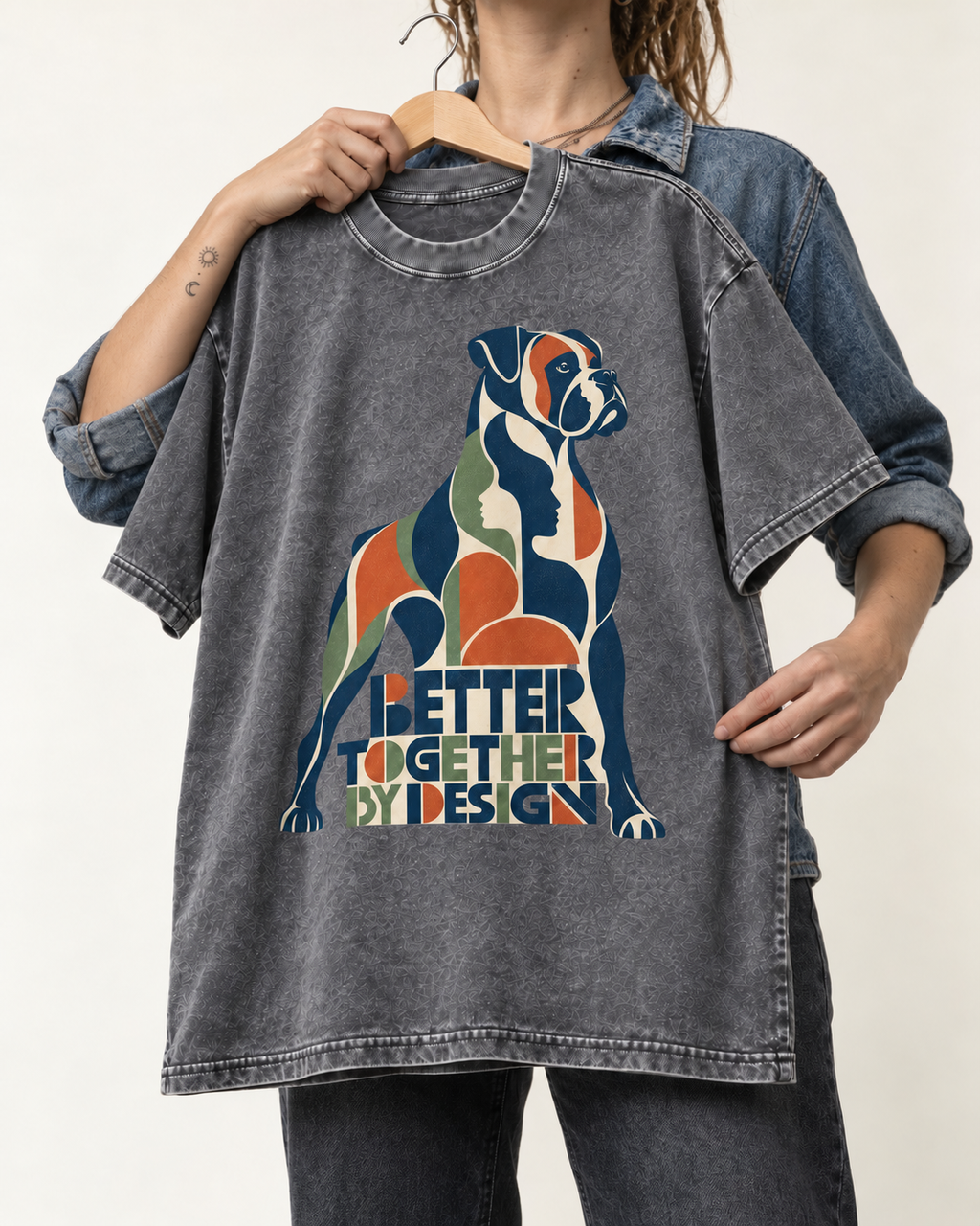 Better Together Boxer Washed Tee