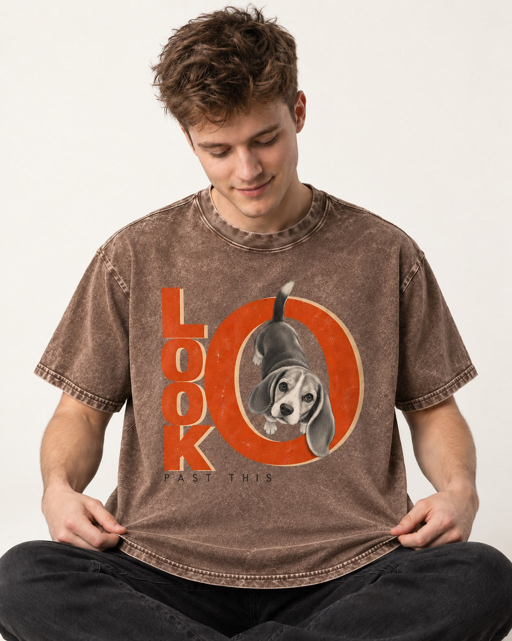 Look Past This Curious Beagle Washed Tee