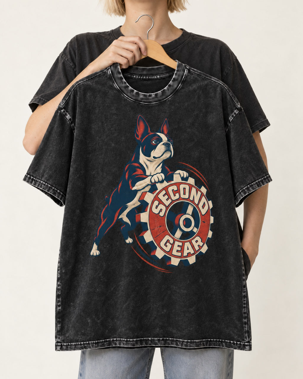 Second Gear Boston Terrier Washed Tee