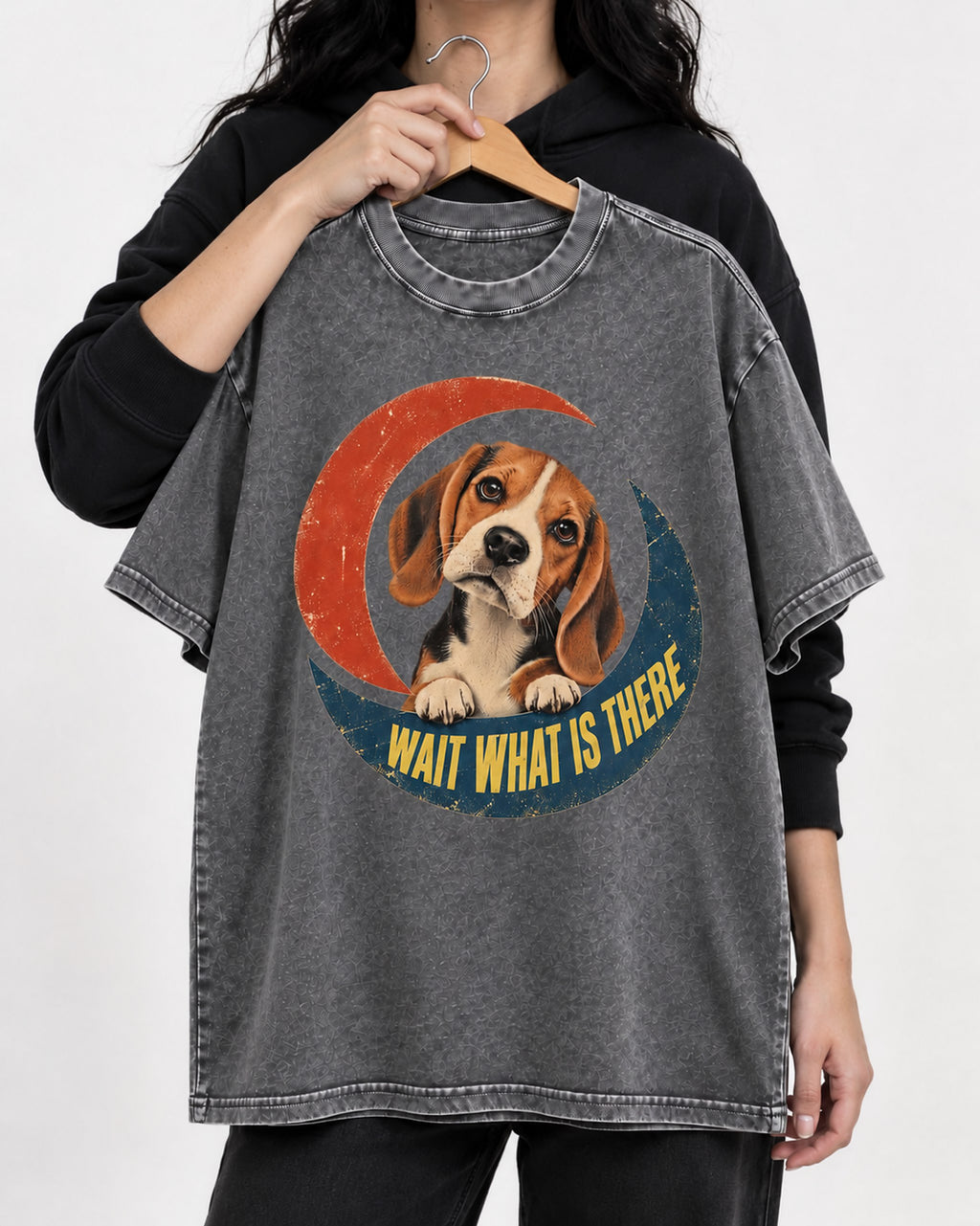 Beagle Wait What Is There Washed Tee