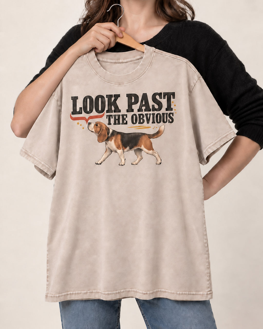 Beagle Look Past the Obvious Washed Tee