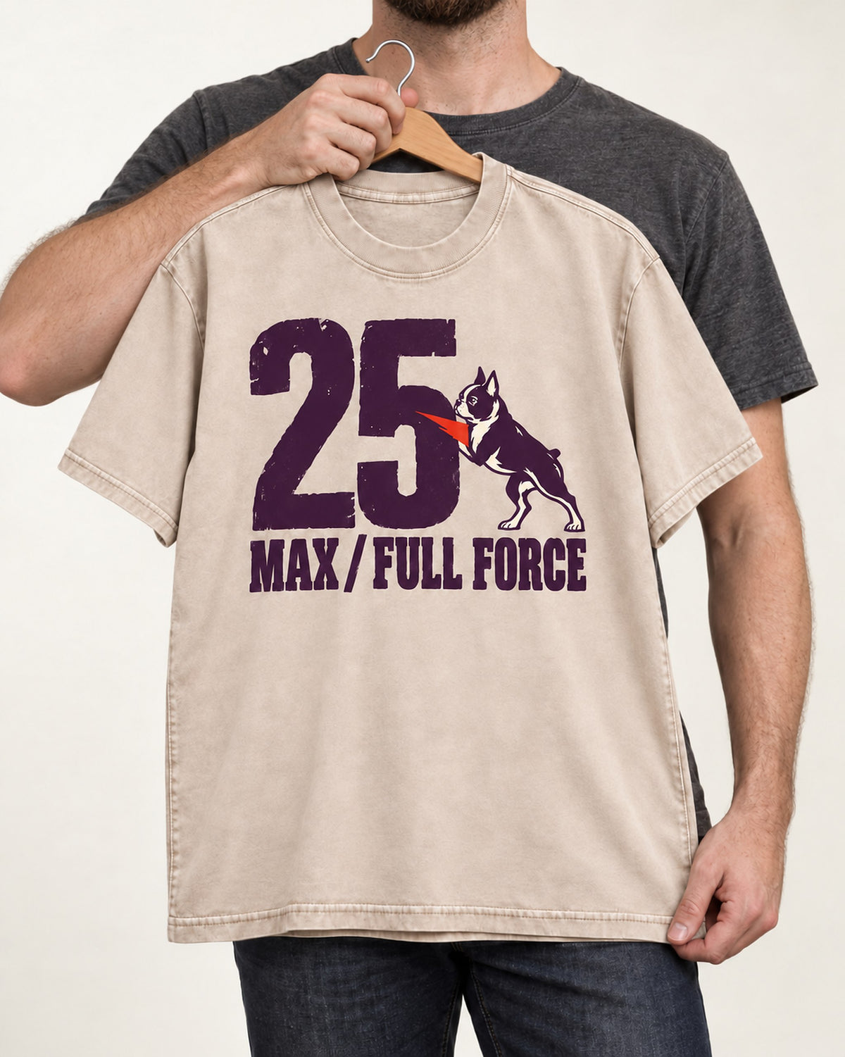 Boston Terrier Full Force Washed Tee