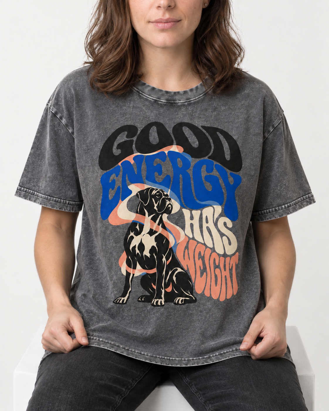 Boxer Good Energy Has Weight Washed Tee