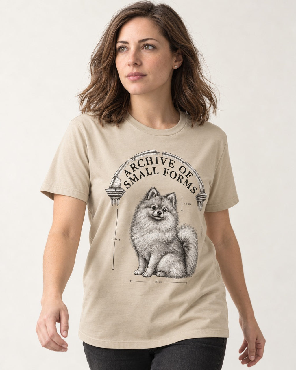 Pomeranian Archive of Small Forms T-Shirt in Sand, worn by a model