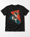 Frenchie Bigger in Person Mirror Graphic T-Shirt in Black, flat lay product photo