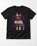 Frenchie Close Never Crowded Peekaboo Type Graphic T-Shirt in Black, flat lay product photo