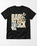 Frenchie Bark Breaks Bark Block Graphic T-Shirt in Black, flat lay product photo