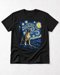 Night Shift Orbital Division Boxer Night Sky Graphic T-Shirt in Black, flat lay product photo