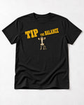 Chihuahua Tip the Balance Beam Graphic T-Shirt in Black, flat lay product photo