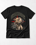 Pitbull Underdogs Same Dogs Different Breed Portrait Graphic T-Shirt in Black, flat lay product photo