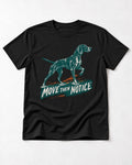 German Shorthaired Pointer Move Then Notice Brushstroke Graphic T-Shirt in Black, flat lay product photo