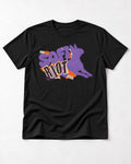 Soft Riot Boston Terrier Graphic T-Shirt in Black, flat lay product photo