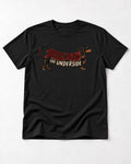 Dachshund Read The Underside Body Lettering Graphic T-Shirt in Black, flat lay product photo
