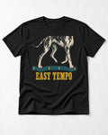 Great Dane Easy Tempo Elastic Band Legs Graphic T-Shirt in Black, flat lay product photo