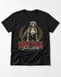 Pitbull Home Team Loyalty Crest Graphic T-Shirt in Black, flat lay product photo