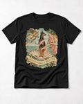 Doberman Arrived Without a Dress Code Renaissance Graphic T-Shirt in Black, flat lay product photo