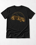 Dachshund No Need To Rush Gauge Graphic T-Shirt in Black, flat lay product photo