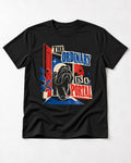 Shih Tzu The Ordinary Is a Portal Door Graphic T-Shirt in Black, flat lay product photo
