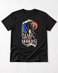Pitbull Make Mercy Modern Protective Hands Graphic T-Shirt in Black, flat lay product photo