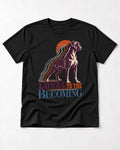 Boxer Loyal to the Becoming T-Shirt in Black, flat lay product photo