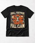 Chihuahua Small Footprint Full Claim Floor Plan Graphic T-Shirt in Black, flat lay product photo
