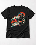 Shih Tzu Everything Moves Eventually Retro Speed Graphic T-Shirt in Black, flat lay product photo