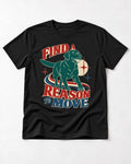 Labrador Retriever Find a Reason to Move Retro Dog Graphic T-Shirt in Black, flat lay product photo