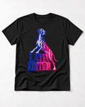 Great Dane Latest Edition Gradient Graphic T-Shirt in Black, flat lay product photo
