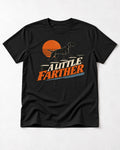 German Shorthaired Pointer A Little Farther Sunset Steps Graphic T-Shirt in Black, flat lay product photo