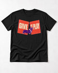Corgi Give It Play Folding Panels T-Shirt in Black, flat lay product photo