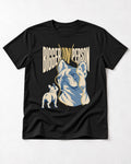 Frenchie Bigger in Person Mirror Graphic T-Shirt in Black, flat lay product photo