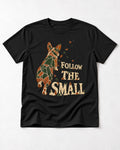 Corgi Follow the Small Mosaic T-Shirt in Black, flat lay product photo