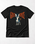 Chihuahua Give Me Space Starburst Graphic T-Shirt in Black, flat lay product photo