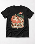 Shih Tzu Lounging Is a Language Retro Lounge Graphic T-Shirt in Black, flat lay product photo