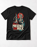 Yorkshire Terrier All Presence No Bulk Geometric Portrait Graphic T-Shirt in Black, flat lay product photo