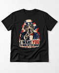 Great Dane I Want You to Bring Better Energy Uncle Sam Graphic T-Shirt in Black, flat lay product photo