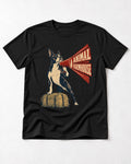 Animal Farmhouse Boston Terrier T-Shirt in Black, flat lay product photo