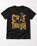 Great Dane Cut Through Breaking Type Graphic T-Shirt in Black, flat lay product photo