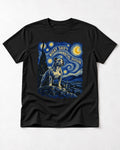 Pitbull Night Shift Orbital Division Starry Night Graphic T-Shirt in Black, flat lay product photo