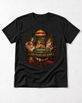 German Shepherd Dog Good Friends Bad Hands Poker Graphic T-Shirt in Black, flat lay product photo