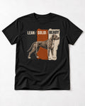 Pitbull Lean Solid Ready Triptych Graphic T-Shirt in Black, flat lay product photo