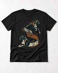 Trust the Second Wind Boxer Motion Graphic T-Shirt in Black, flat lay product photo