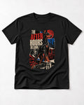 Doberman The After Hours Belong City Collage T-Shirt in Black, flat lay product photo